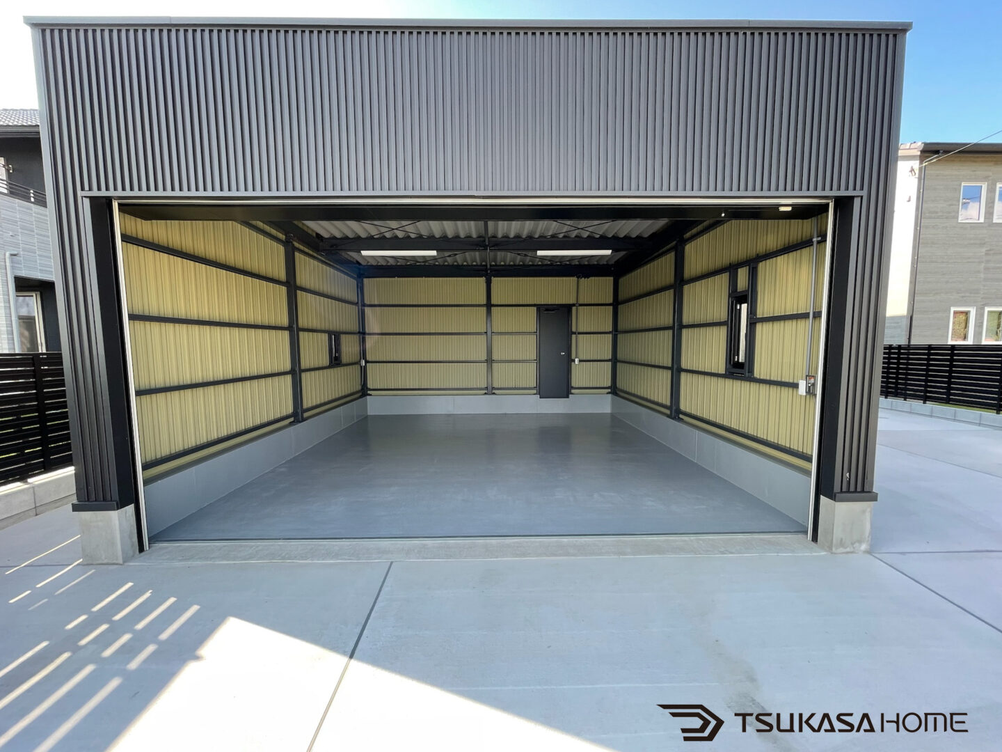 茨城県つくば市 屋内2台ガレージ 内部空間