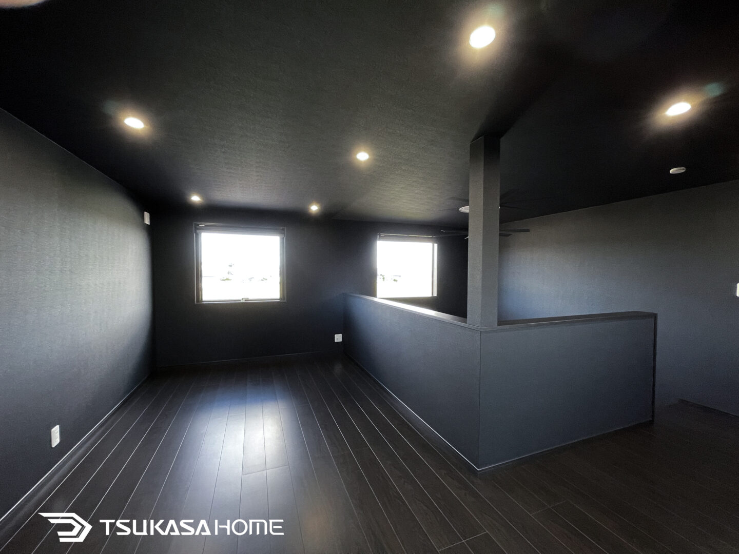 一人暮らしガレージハウス 2階空間 広い