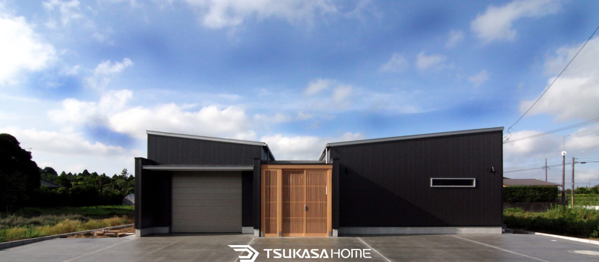 千葉県香取市平屋建て注文住宅外壁ガルバリュウム鋼板張り01