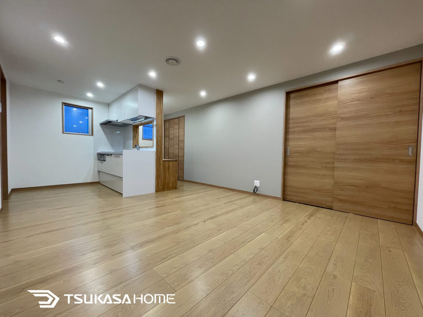 賃貸併用ガレージハウス1階LDKの広い空間