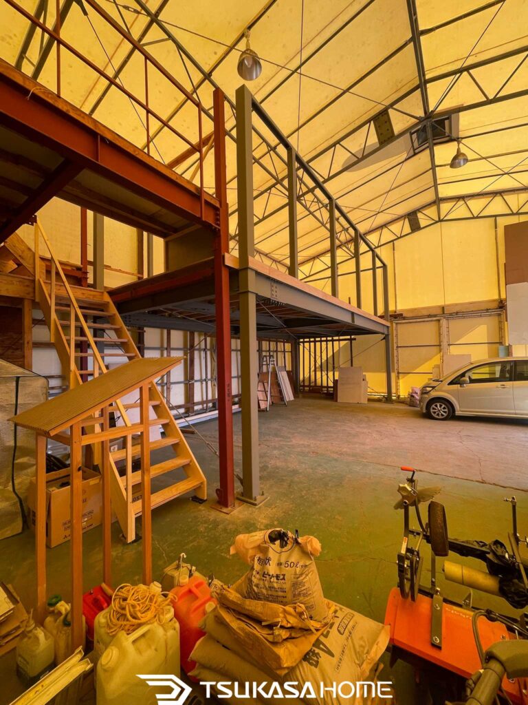 茨城県土浦市倉庫リノベ施工完了　左斜め画像