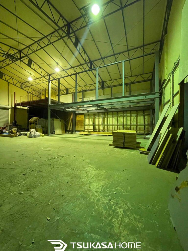 茨城県土浦市倉庫リノベーション施工事例　鉄骨建て方
